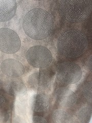 Antique Gold Circle Medallion Vinyl Upholstery Fabric 56” Wide 5 Yard