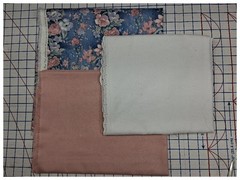 Vintage Floral Dusty Rose White Eyelet Cotton Fabric Lot 3pc Destash Craft