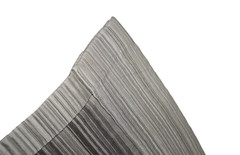 Vtg Gray Satin Cotton Blend Striped Thick Heavy Upholstery Fabric 60″ x 1 yd 14″