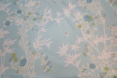 SCALAMANDRE CURTAIN FABRIC “Jardin De Chine 6.4 METRES CIEL 100% COTTON