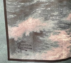 Thomas Kinkade Lighthouse Sailboat Quilt Fabric Panel – Moda BasicGrey Grunge
