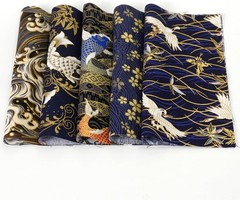 5PCS Cotton Pattern Fabric Fabric Bundles Small Flower Pattern Japanese Style Fa