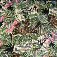 Leopards, Tropical Jungles of Africa, Maps, Cotton Fabic, BTY
