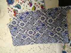Pre-Quilted Scrap Pack Double Face Quilted Fabric Rems Floral Shabby Elephants +