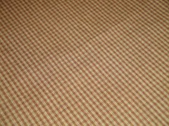 Brown Small Check Homespun Fabric | Primitive Rustic Cabin Cotton Fabric