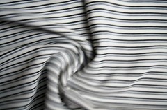 1 Yard White Black Blue Striped Silky Thin Blouse Fabric 36″ X 58″