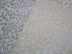 Epingle Velvet Animal Lynx /Pearl leopard Print Fabric Grey White 49″ W x 82″L