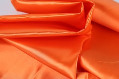 Orange Bridal Satin Fabric by the Yard, Silky Satin for Dresses and Event Decor