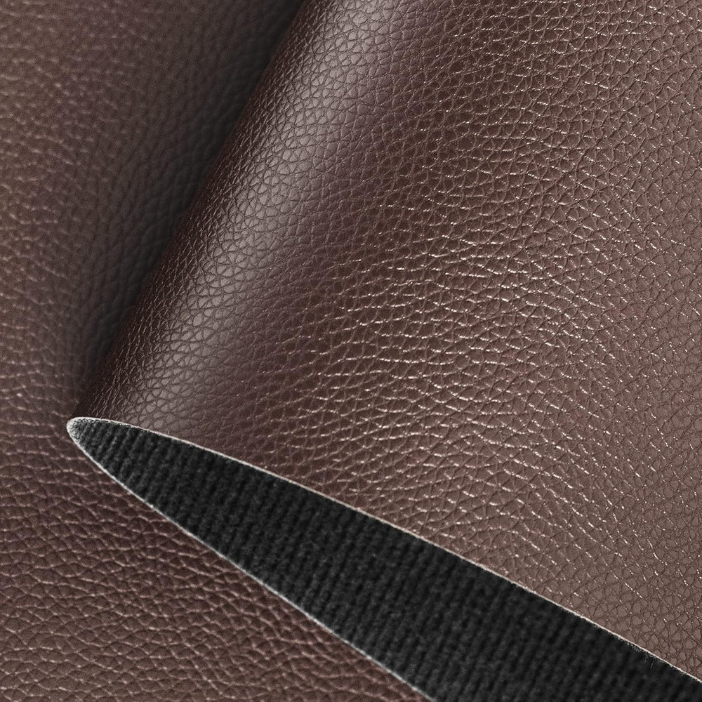 Faux Leather Brown PU Leather Fabric 36″ X 54″ 1 Yard 0.8 Mm Thickness Synthetic