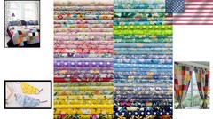 Vibrant Floral 10″x10″ Fabric Squares – 50 Pieces, Ideal for Quilting & Crafts