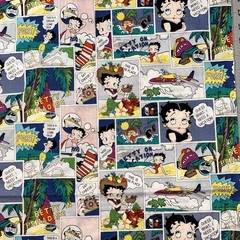 Betty Boop I Need A Vacation FQ OOP Cotton Fabric 23” By 21” Prewashed