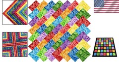 50pcs 10 x 10 inches Multicolor Cotton Fabric Bundle Squares for Quilting Sew…