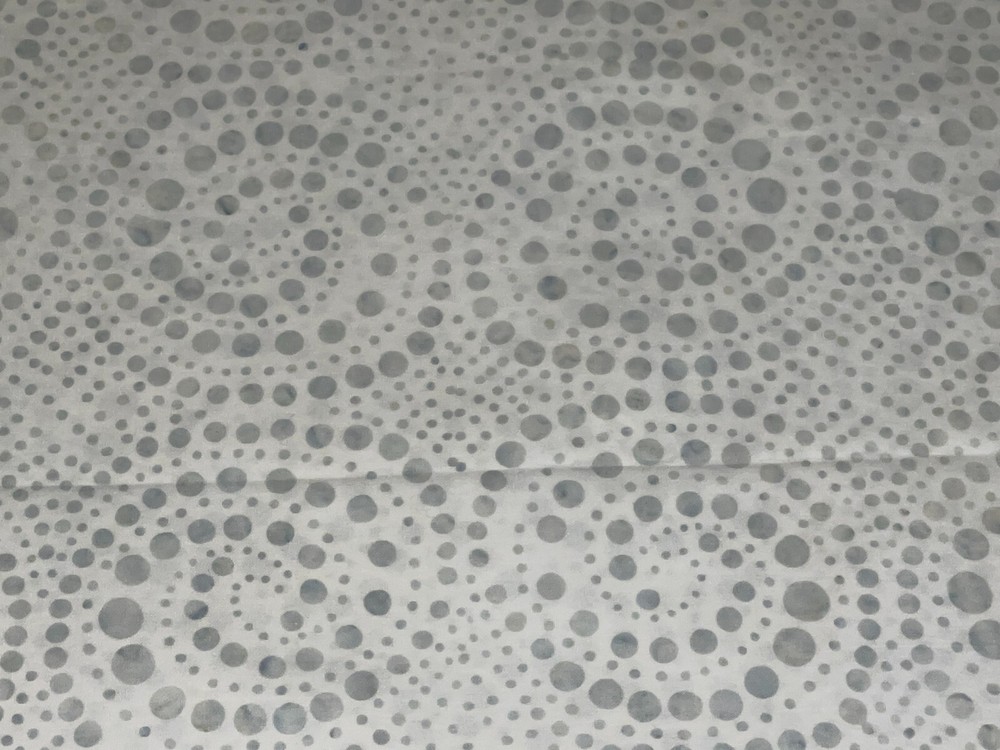 1 Yd Batavian Batiks Cotton Quilt Store Fabric Gray and White Spiral Dots