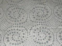 1 Yd Batavian Batiks Cotton Quilt Store Fabric Gray and White Spiral Dots
