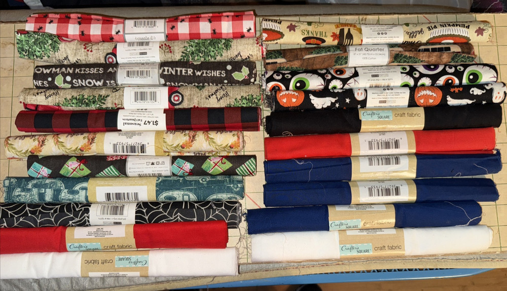 Mixes Themed Fat Quarters Fabric Cotton 18X21″ David Textiles Lot OF 21 New