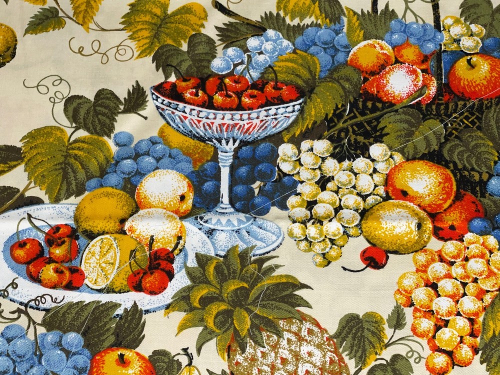 1 Yd X 45″ Vintage Fruit “Arbor” Cherries Decorator Fabric by House N Home