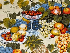 1 Yd X 45″ Vintage Fruit “Arbor” Cherries Decorator Fabric by House N Home
