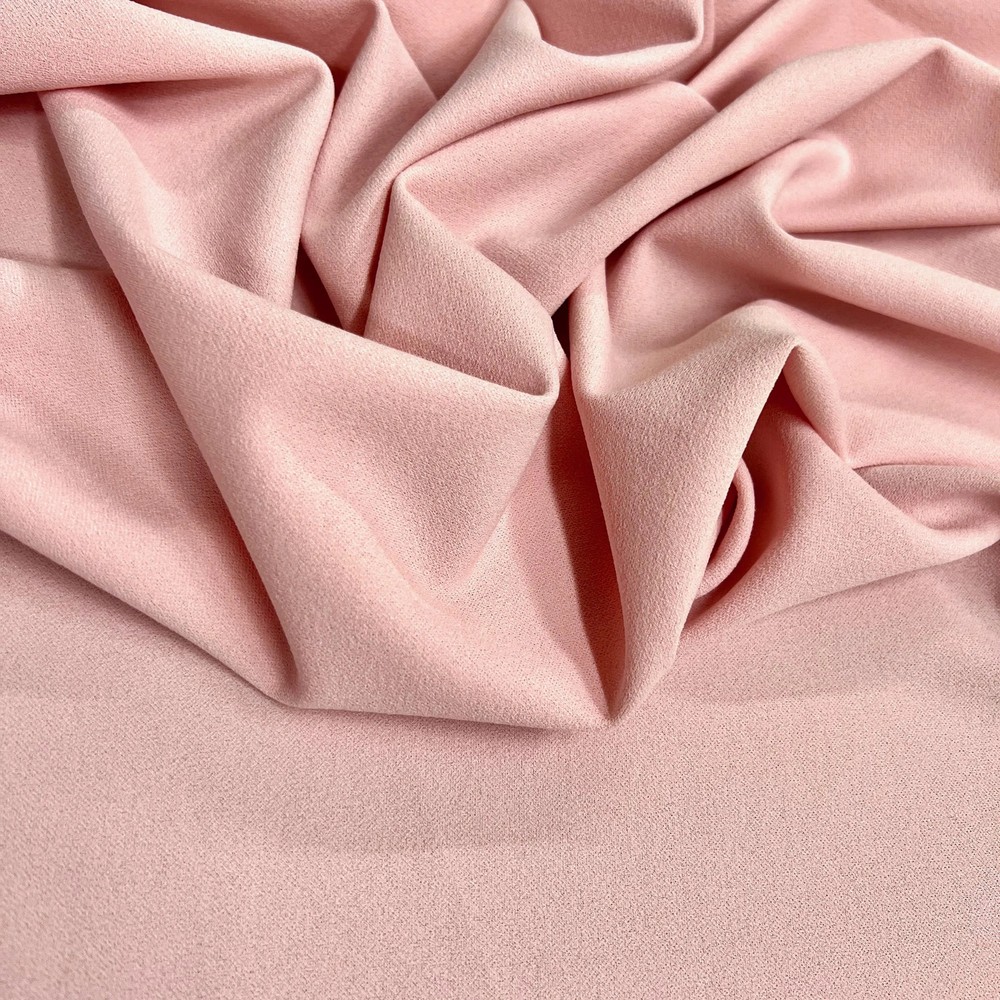 Chey BABY PINK Stretch Crepe Scuba Techno Knit Polyester Spandex Fabric for Bow
