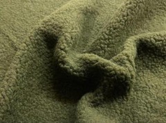 Faux SHERPA FLEECE Sheepskin Fabric Material OLIVE