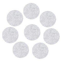 8pcs 3 Inch Round Adhesive Backed Felt for Household Application, Light Grey