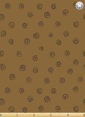 Susybee ZOE Brown Squiggle Swirl Quilt Fabric by the 1/2 yd #20053-280