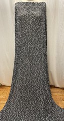Poly Rayon Blend Black Cream Marl Fine-Gauge Summer Sweater Knit Fabric 3Yds 52″