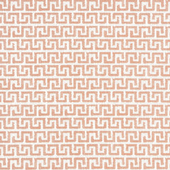 Thibaut Geometric Greek Key Outdoor Uphol Fabric- Merritt / Clay 5.50 yds W74251
