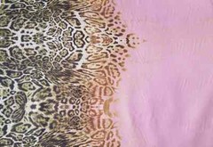 58” Wide By Yards Positional Print Chiffon Fabric Leopard Pink