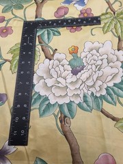 3 yd Kaufmann Large Floral Fabric Cotton Upholstery Weight 55 inches wide Yellow