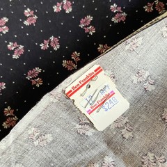 BTY Vintage Ditsy Flourish Fabric Black Cotton Print Springs Industries