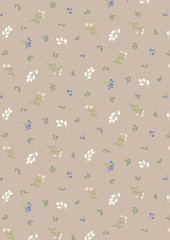 LEWIS & IRENE – Sky Garden by Cassandra Connolly – Scattered Sprig – Taupe 1/4yd