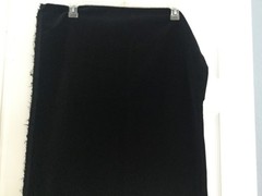 Fabric Velvet Solid Dark Black Color for Apparel Clothing 44.5″wide 24 in long