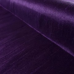 DARK PURPLE BLACK TWO TONE FAUX SILK POLY DUPIONI FABRIC 58″ BY THE YARD