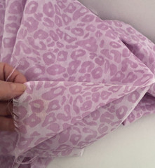 Vtg 3+ Yd 46X114 Lavender Purple ANIMAL PRINT Light Cotton FABRIC Leopard Quilt