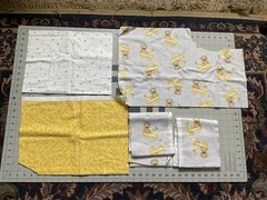 Nursery Boys Farm/Truck Flannel Fabric Remnants for Sewing, Quilting, or Crafts