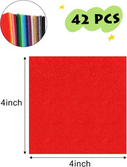 Felt Sheets for Crafts, 4×4 Inch Assorted Colors Craft Supplies, 4*4 Multicolor