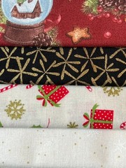 Quilting Fabric Lot – Christmas Holiday Winter, 10 Fat Quarters + 1 FREE!
