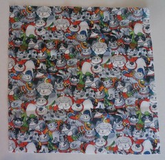 Group E – Fabric Cotton 1 Piece 10 1/2″ L x 10 1/4″ W – Cats with Red Collars