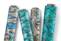 Oceana Ocean Seahorse 27090W 100% Cotton Fabric By half yd continuous cut