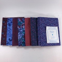 Keepsake Fabric Medley Blueberry Summer Coordinating Fabrics 7 One Yd Cuts OOP
