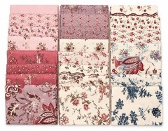 10 Fat Quarters – Fleur De Paris French General Floral Flowers Quilting M491.18