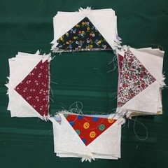 Quilting Fabric Precut lot of Triangle Quilt Assorted Colors Patterns 5047