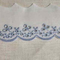 Cotton San Gallo Lace Ruffle Unique 7cm Sangallo 1050 Trimming