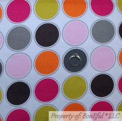 BonEful FABRIC FQ Cotton Quilt White Pink Gray Orange Flower Butterfly Bird Girl