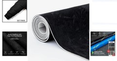 Suede Auto Headliner Fabric 122×60 inches Black foam backing for Car Truck SU…