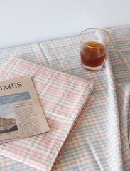 164cm width Yarn Dyed Windowpane Check Cotton Fabric made in Korea by the Yard