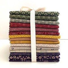 15 Multicolor Japanese Fat Eighth Fabric Bundle