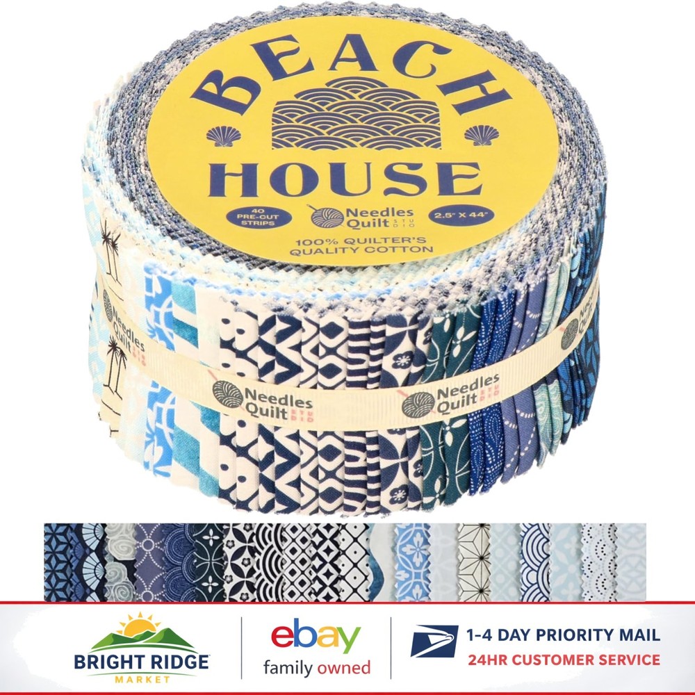 100% Cotton Jelly Roll Fabric Strips for Quilting Projects and DIY Crafts