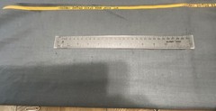 All Wool High Class Suiting 46000 Gray Fabric 3yd AS IS Issues