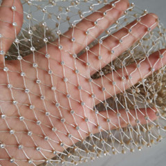 Crystal Fishing Net Mesh Fabric Diamante Hollow Out for Dress Top Bag By Meyer